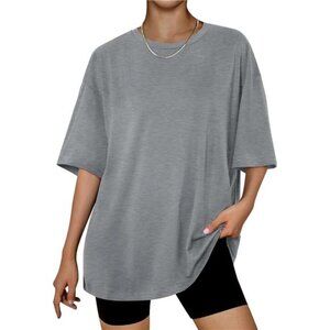Womens Oversized Summer T Shirts Darkgrey